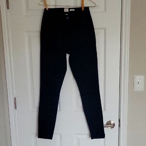 Black High-Waisted Chinos